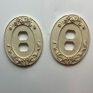 Flower ceramic light switch covers